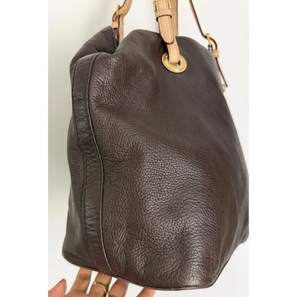 Michael Kors Brown Leather Shoulder Bag